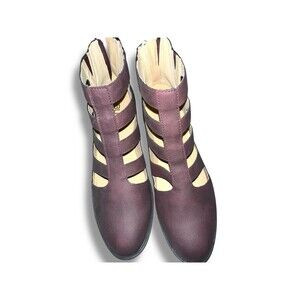 NWT SZ 11 JBU by Jambu WOMEN Zia Burgundy Vegan Leather GLADIATOR Ankle Boots